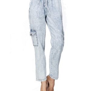 MIND CODE DRAWSTRING CHAMBRAY PANTS SIZE S